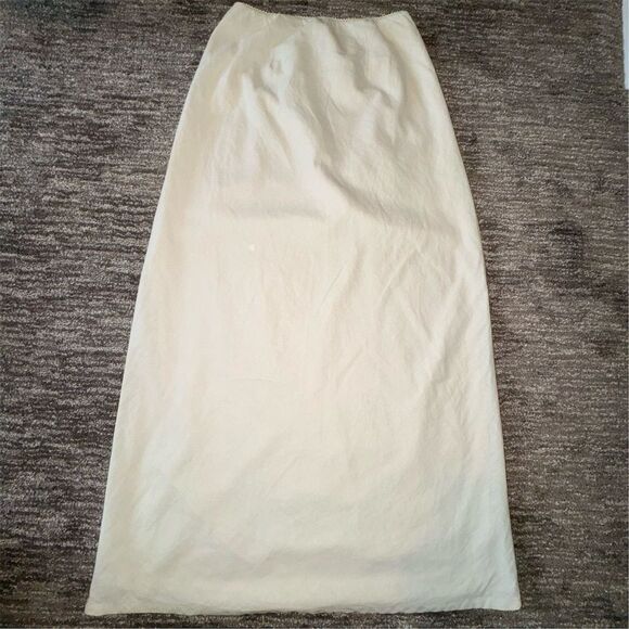American Eagle Women's XS Ivory Maxi Skirt Elastic Waist Long Lined - Picture 4 of 14